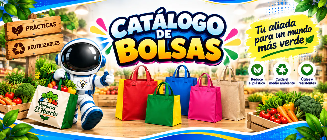 Catálogo de bolsas prácticas y reutilizables: tu aliada para un mundo más verde.